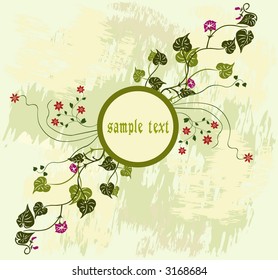 Floral abstract art vector background