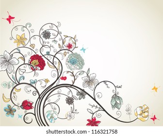 floral abstract background