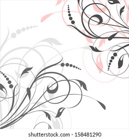 Floral abstract background with branches