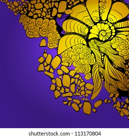 Floral abstract background. Design template can be used banners, graphic or website layout vector.