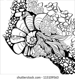 Floral abstract background. Design template can be used banners, graphic or website layout vector.