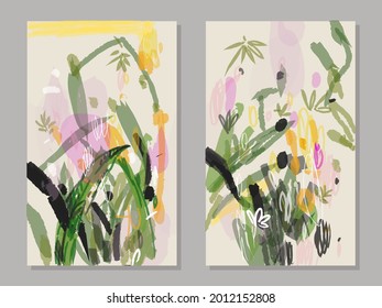 Floral abstract background drawing,sketch,line art, artistic vector illustration.