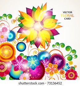 Floral abstract background. eps10