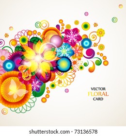 Floral abstract background. eps10