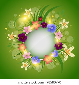 Floral abstract background, eps10
