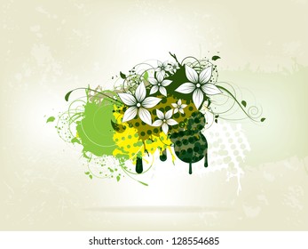 Floral abstract background with flowers