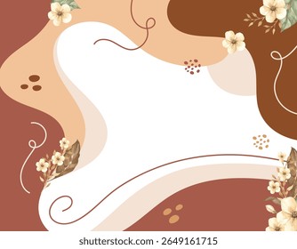 Floral abstract background: Floral illustration with gentle color palettes, evoking calmness and simplicity. This image is perfect for adding a touch of nature to your design.	
