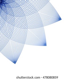 Floral abstract background in linear style for design. Vector illustration