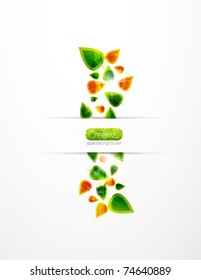 Floral abstract background. Nature vector leaves