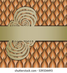 Floral abstract background with ribbon. Illustration 10 version