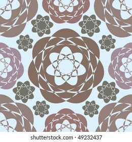 Floral abstract background, seamless repeat pattern