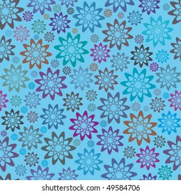 Floral abstract background, seamless repeat pattern