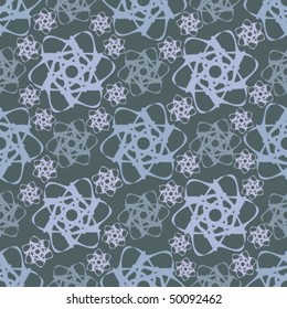 Floral abstract background, seamless repeat pattern