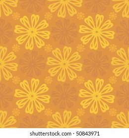 Floral abstract background, seamless repeat pattern