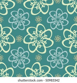 Floral abstract background, seamless repeat pattern
