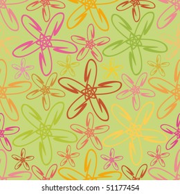 Floral abstract background, seamless repeat pattern