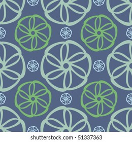Floral abstract background, seamless repeat pattern