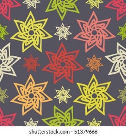 Floral abstract background, seamless repeat pattern