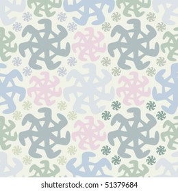 Floral abstract background, seamless repeat pattern