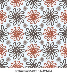 Floral abstract background, seamless repeat pattern