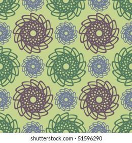 Floral abstract background, seamless repeat pattern
