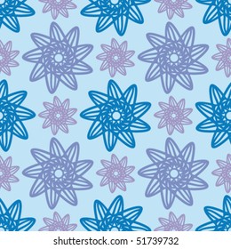 Floral abstract background, seamless repeat pattern