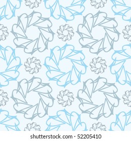 Floral abstract background, seamless repeat pattern
