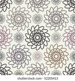 Floral abstract background, seamless repeat pattern