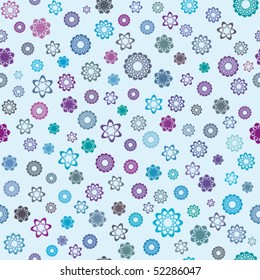 Floral abstract background, seamless repeat pattern
