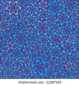 Floral abstract background, seamless repeat pattern