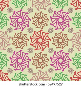 Floral abstract background, seamless repeat pattern