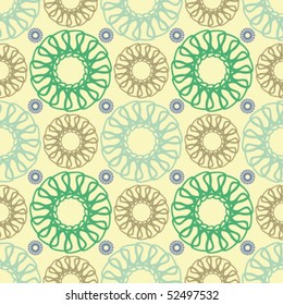 Floral abstract background, seamless repeat pattern