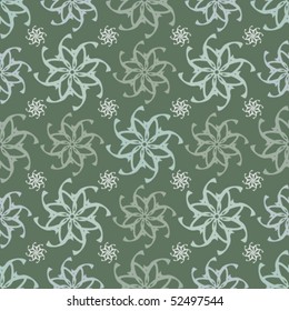 Floral abstract background, seamless repeat pattern