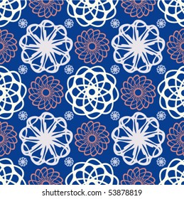 Floral abstract background, seamless repeat pattern