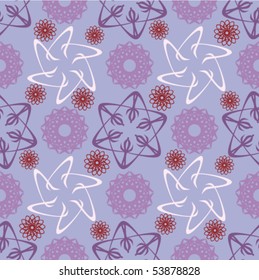 Floral abstract background, seamless repeat pattern