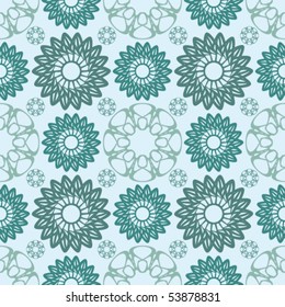 Floral abstract background, seamless repeat pattern