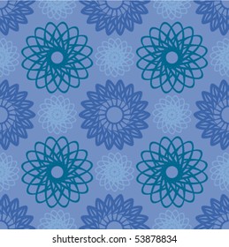 Floral abstract background, seamless repeat pattern