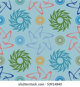Floral abstract background, seamless repeat pattern