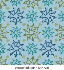Floral abstract background, seamless repeat pattern