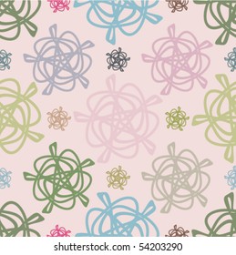 Floral abstract background, seamless repeat pattern