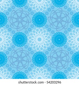 Floral abstract background, seamless repeat pattern
