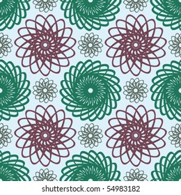 Floral abstract background, seamless repeat pattern