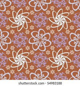 Floral abstract background, seamless repeat pattern
