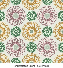 Floral abstract background, seamless repeat pattern