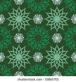 Floral abstract background, seamless repeat pattern