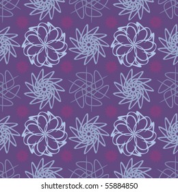 Floral abstract background, seamless repeat pattern