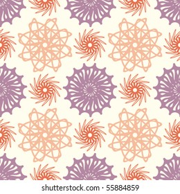 Floral abstract background, seamless repeat pattern