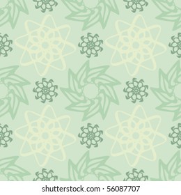 Floral abstract background, seamless repeat pattern