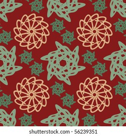 Floral abstract background, seamless repeat pattern