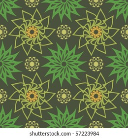 Floral abstract background, seamless repeat pattern